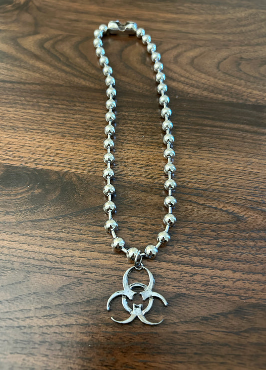Y2K Biohazard necklace 8mm