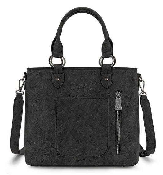 Trinity Ranch Floral Tooled Fringe Tote/Crossbody