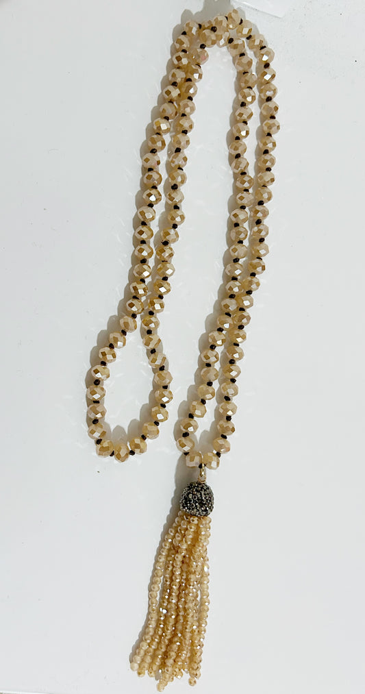 Classy Boho Tassel Necklace: Gold