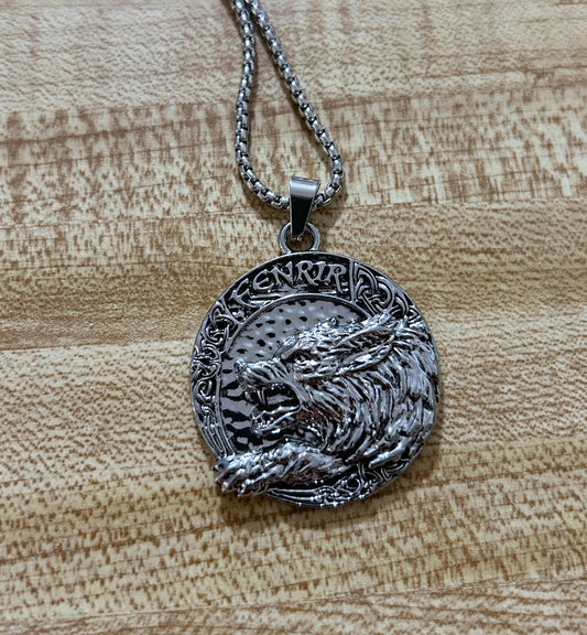 Fenrir Wolf Viking necklace