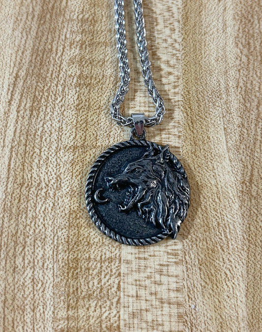 Wolf Viking necklace