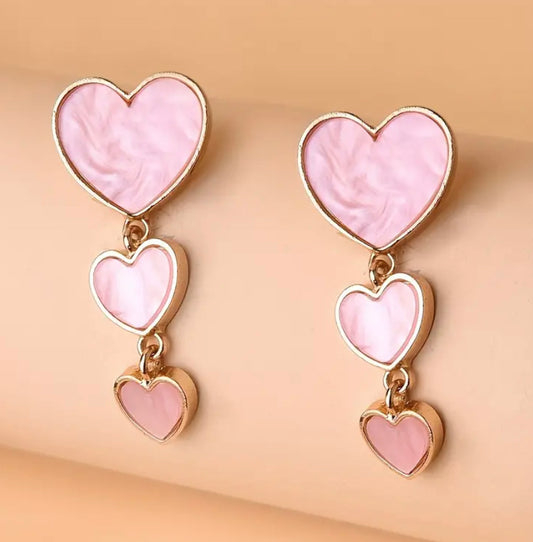 Pastel pink earrings