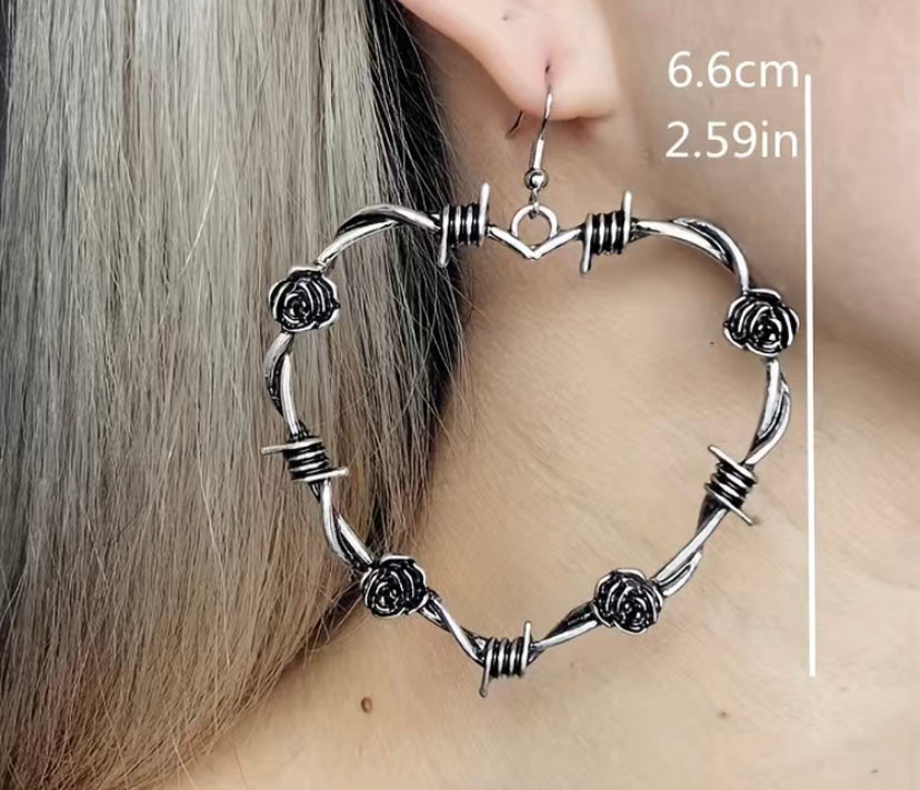 Roses and thorn earrings