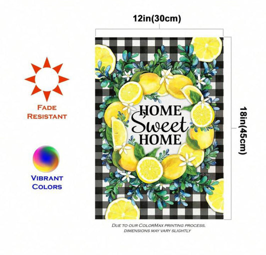 Lemons Home Sweet Home Garden Flag