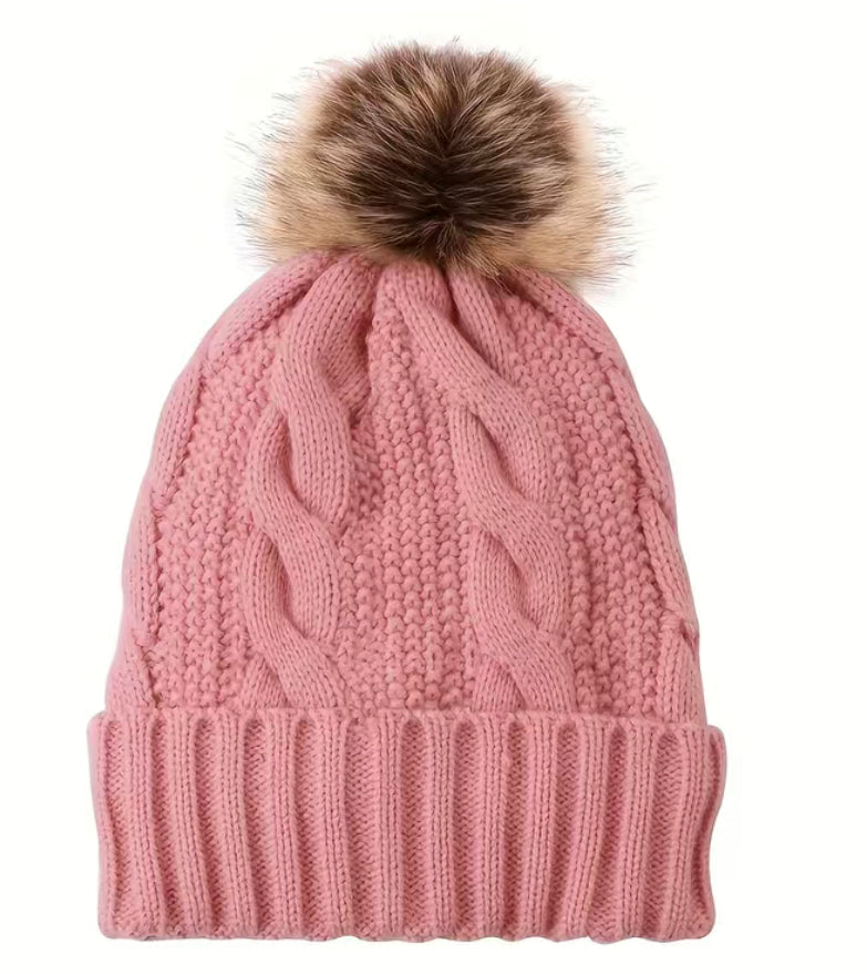 Pink Pom Beanie