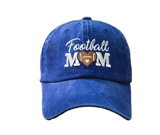 Football Mom hat Blue