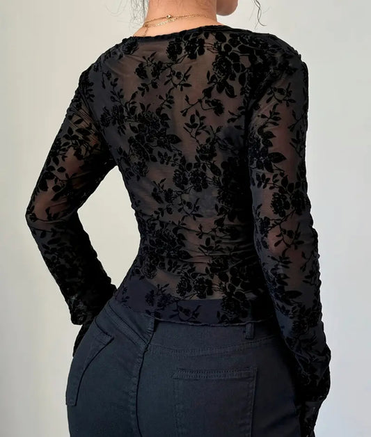 Lolita Lace V Neck Top