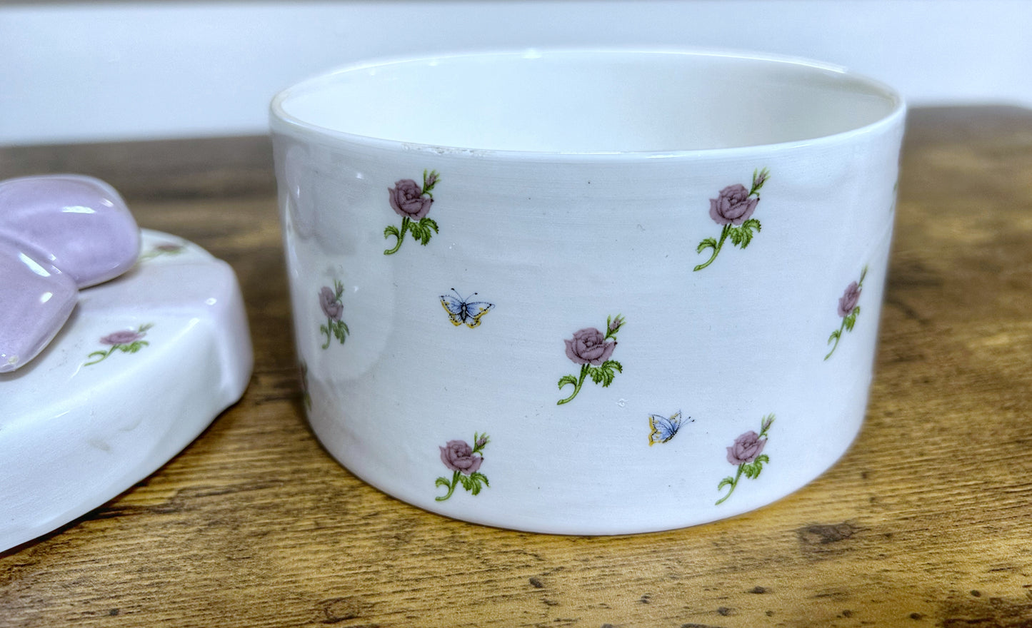 Purple Bow Ceramic Keepsake Box