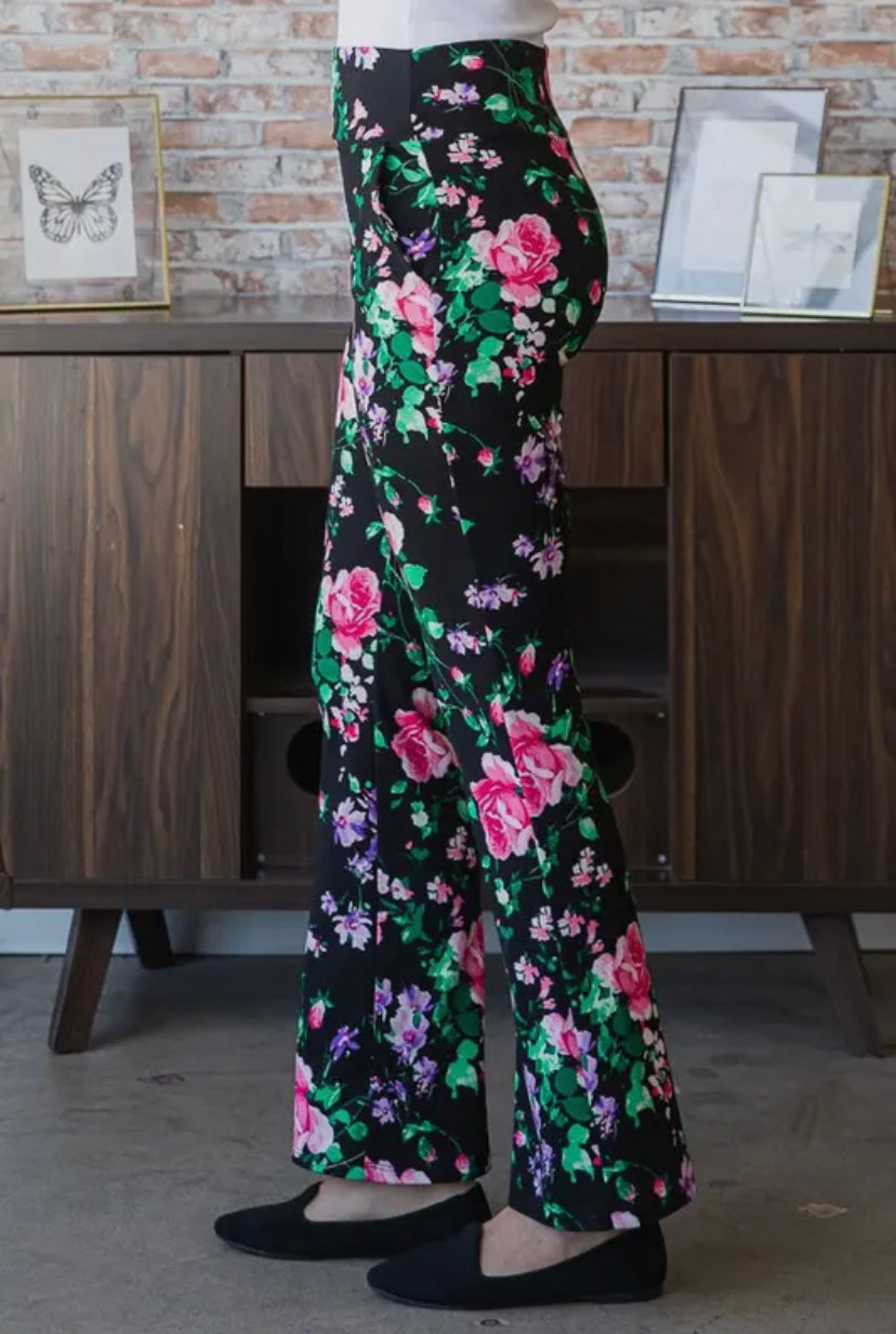 Floral Flare Pants