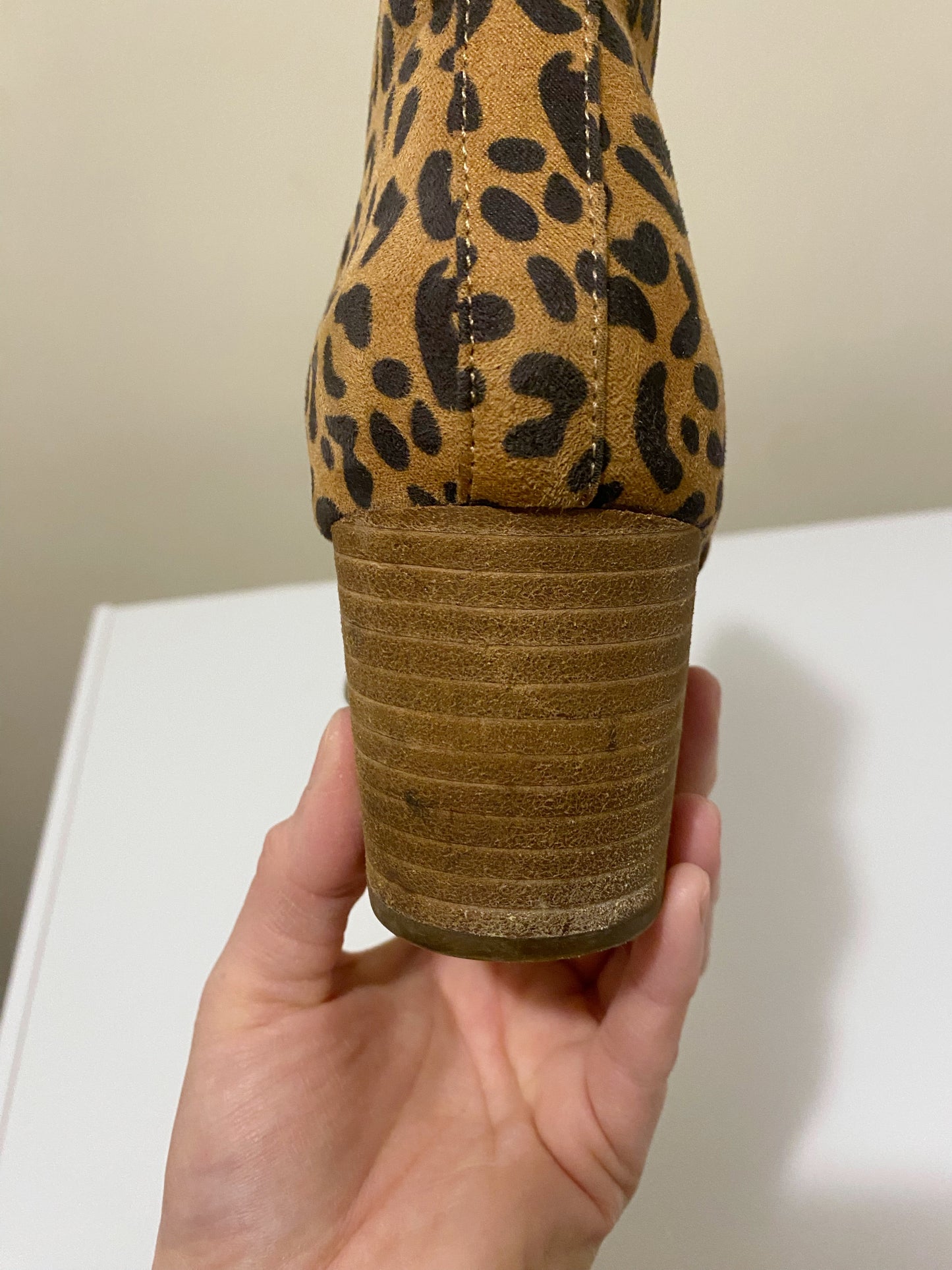 Leopard boots size 7.5 by Carlos