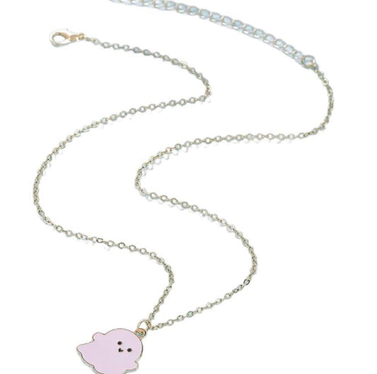 Ghost necklace: pink