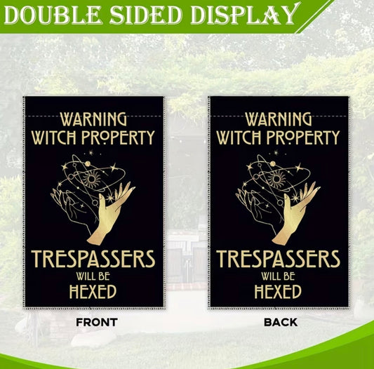 Witch Property Garden Flag