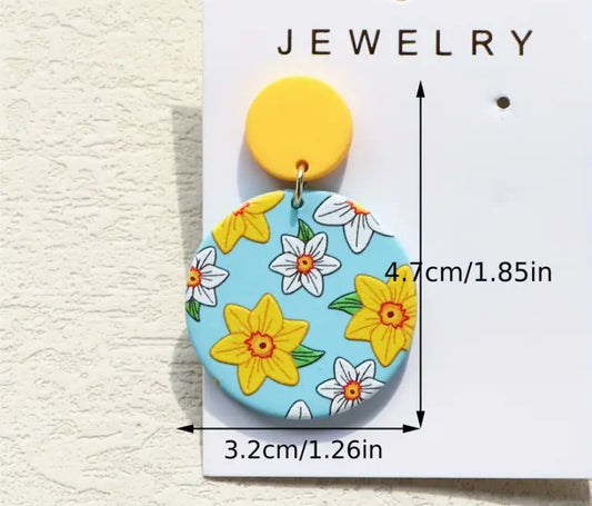 Yellow Flower Earrings