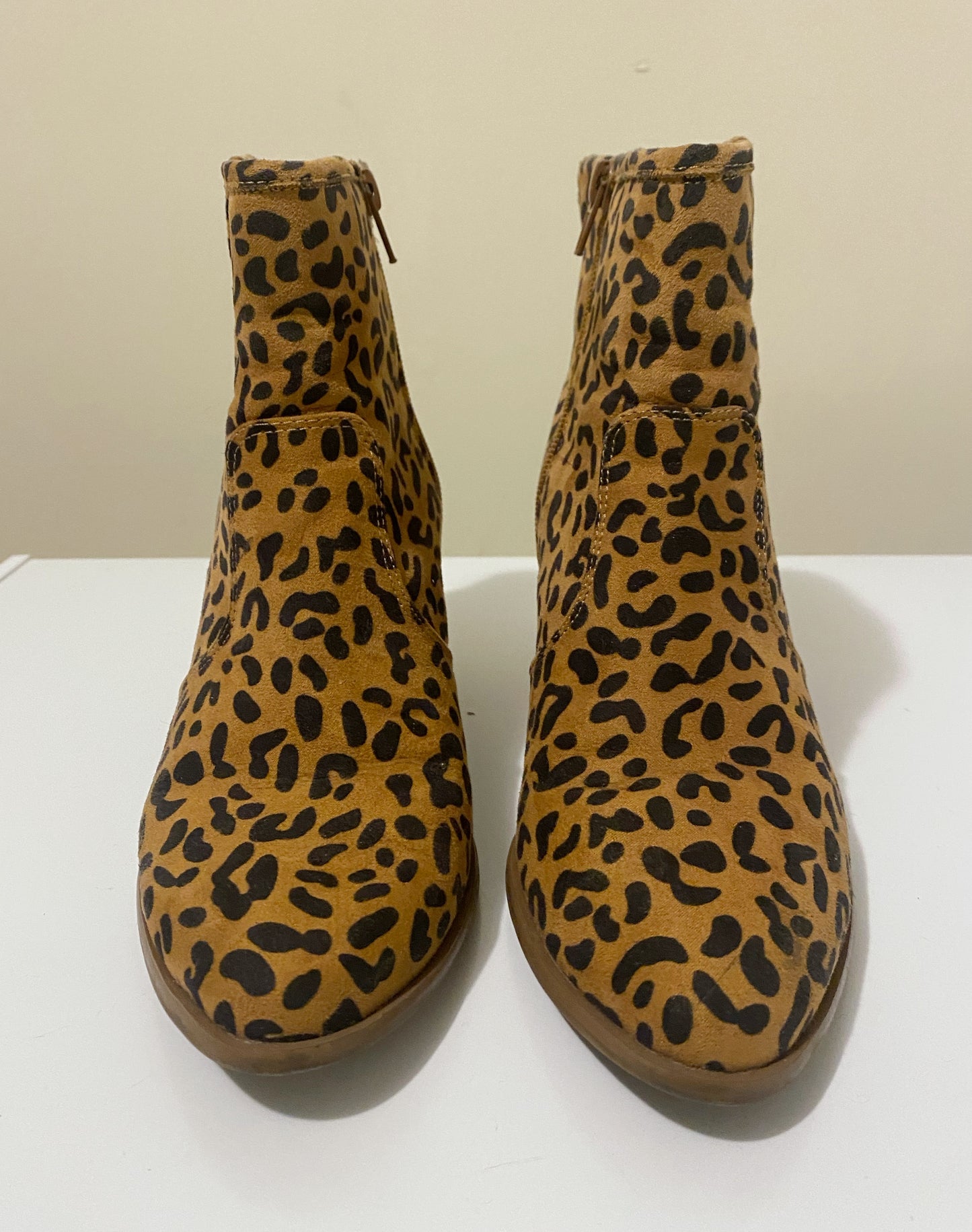 Leopard boots size 7.5 by Carlos