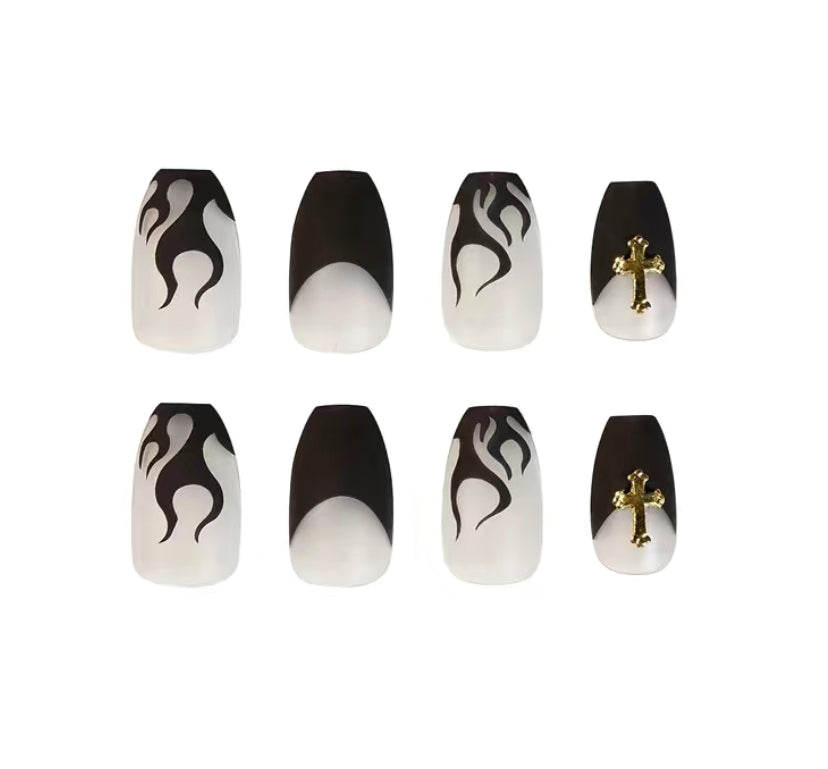 Black Flame Nails