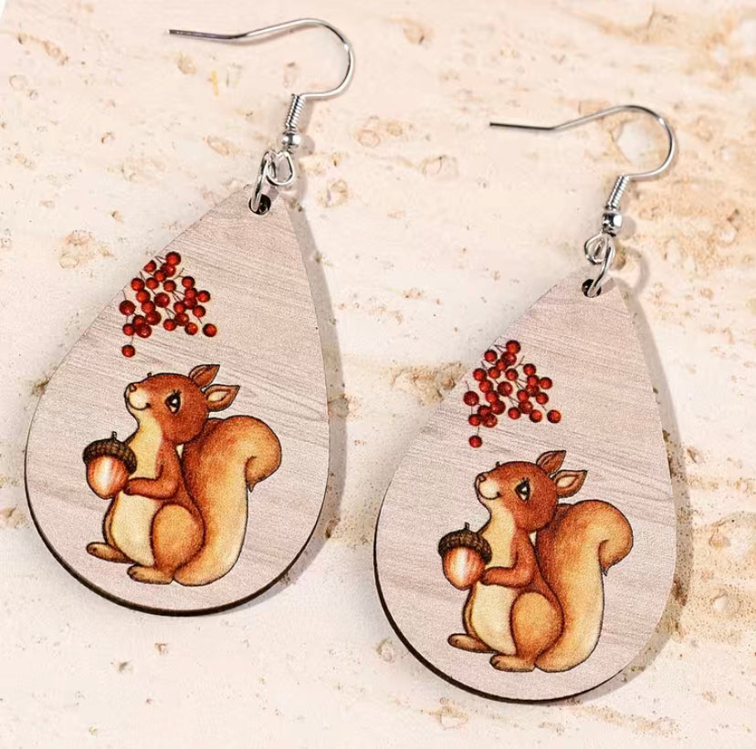 Squirrel Earrings