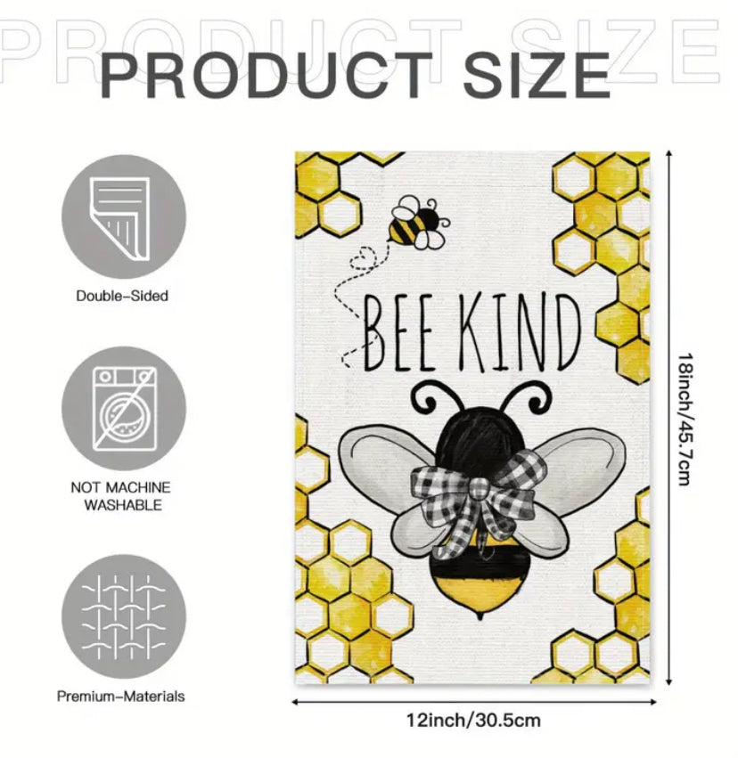 Bee Kind Garden Flag