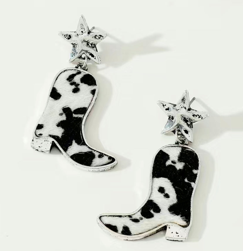 Western Cowboy boot earrings