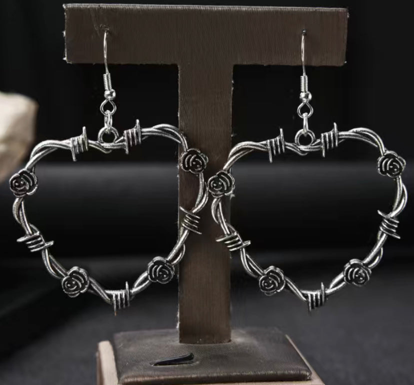 Roses and thorn earrings
