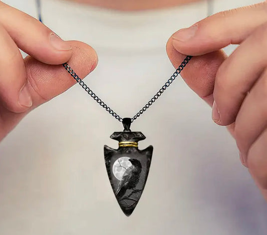 Raven Moon Arrowhead Necklace