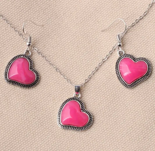 Pink Boho Jewelry set