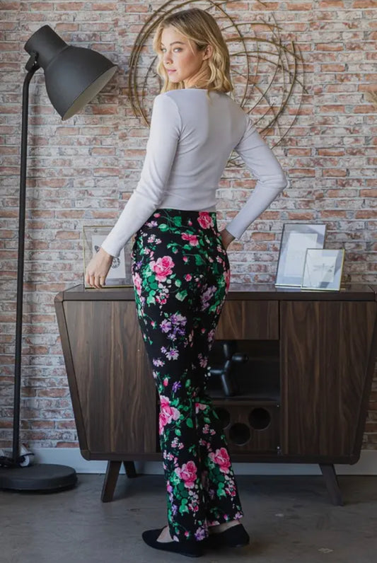 Floral Flare Pants