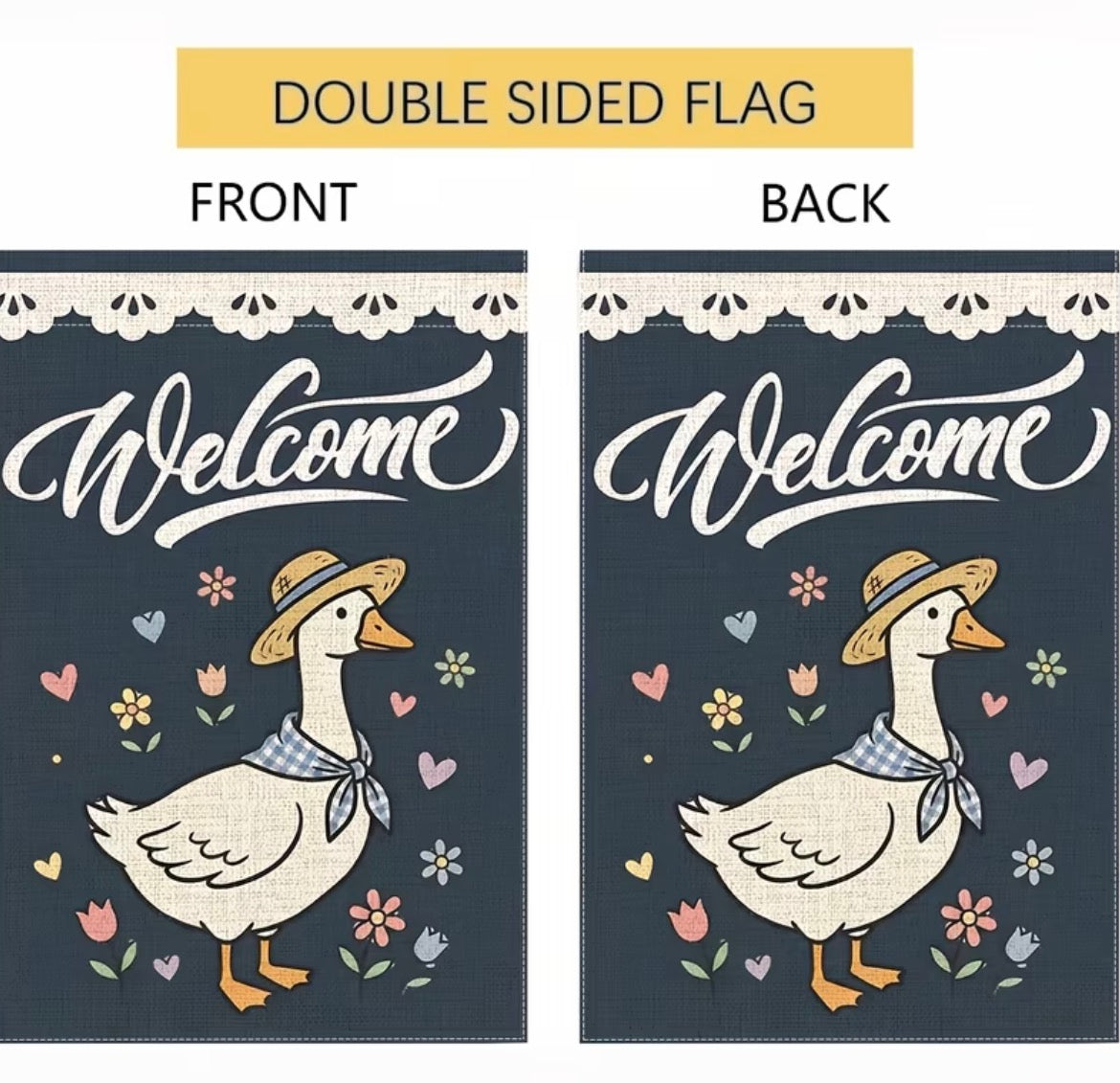 Goose Welcome Garden Flag