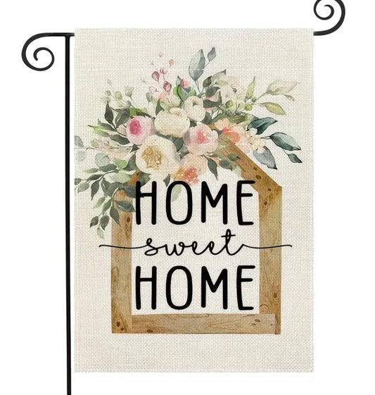 Home Sweet Home Floral Garden Flag