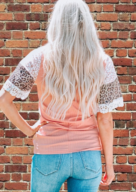Leopard and Lace Blouse