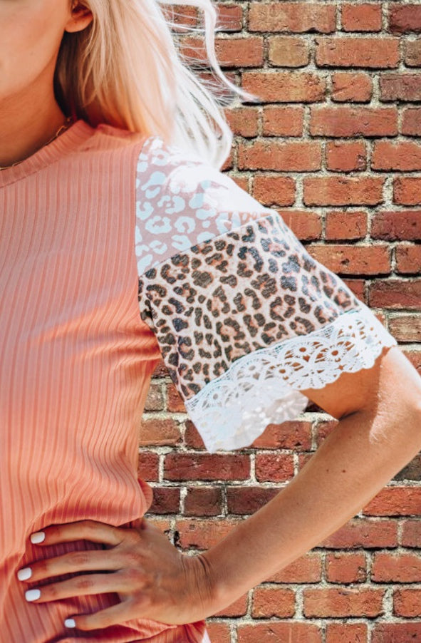 Leopard and Lace Blouse