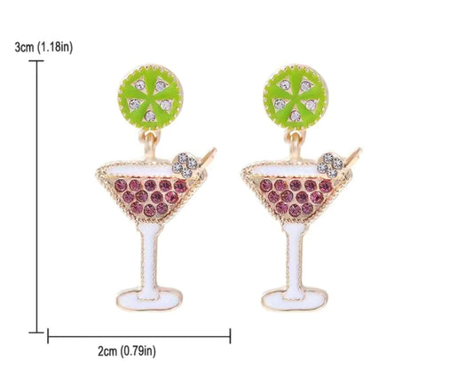 Bling Martini earrings