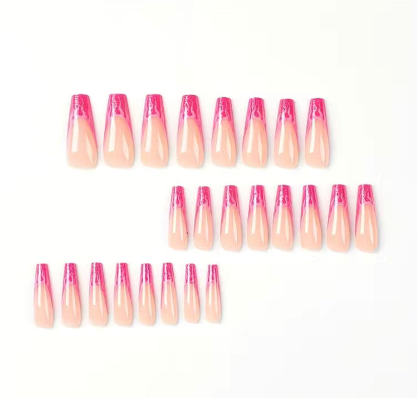 Pink Flame Nails