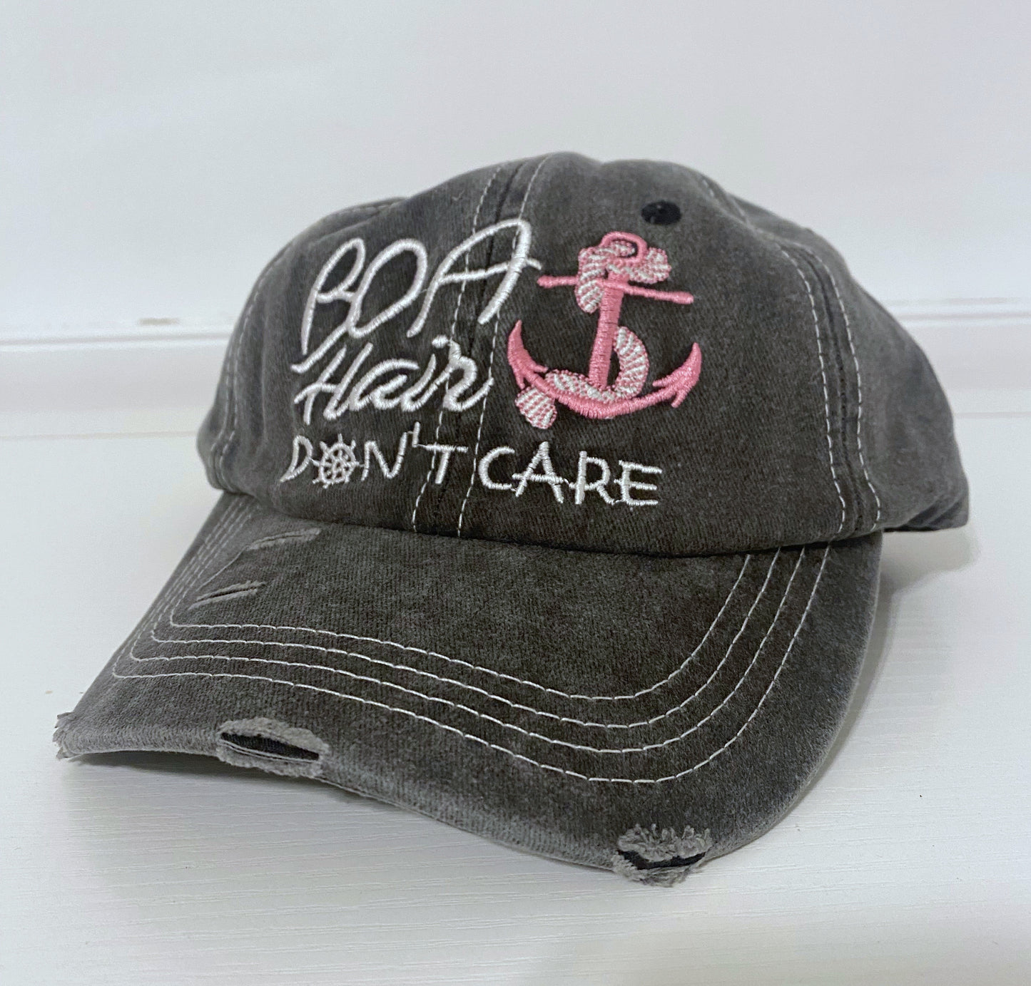Boat Hair Dont Care hat: black