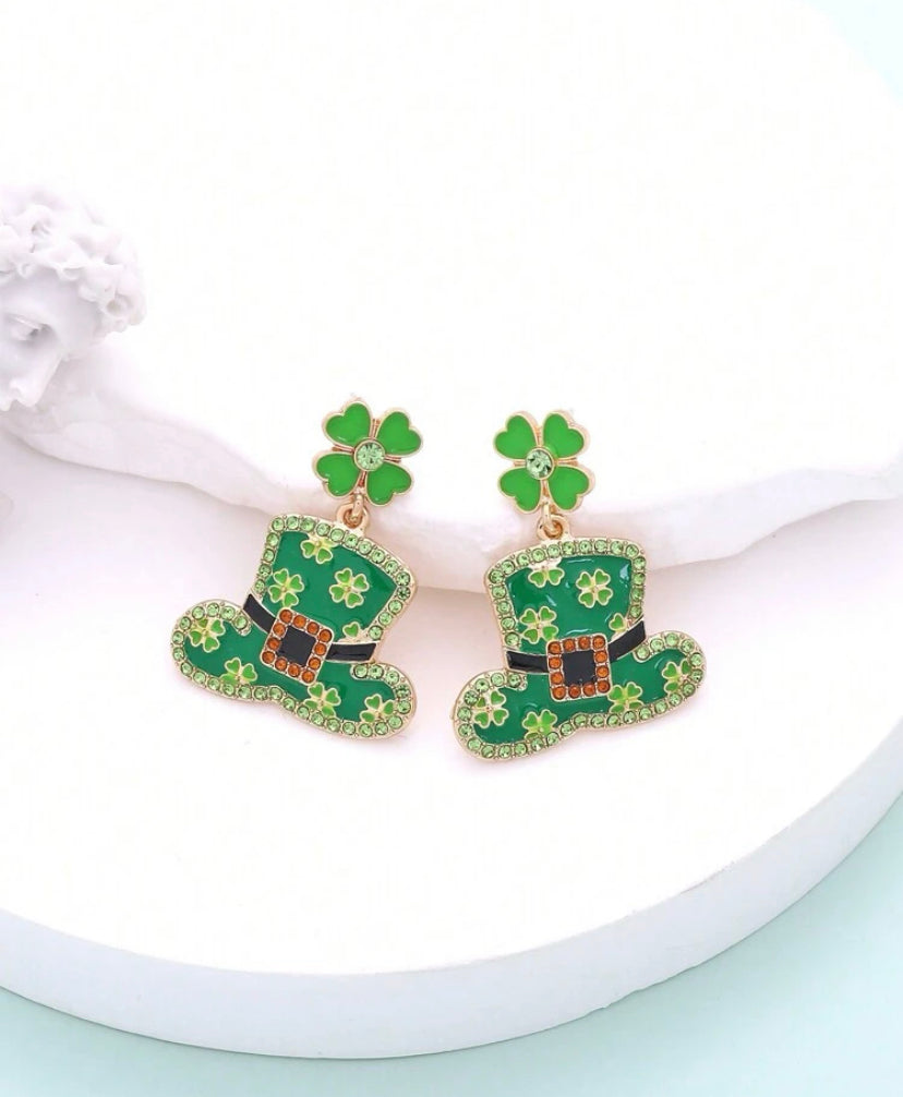 Lucky Hat St Patrick’s Day Hat earrings