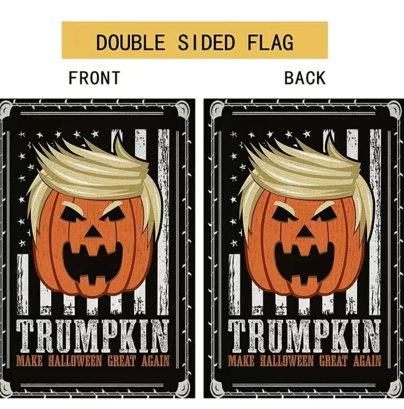 Trumpkin Halloween Garden Flag
