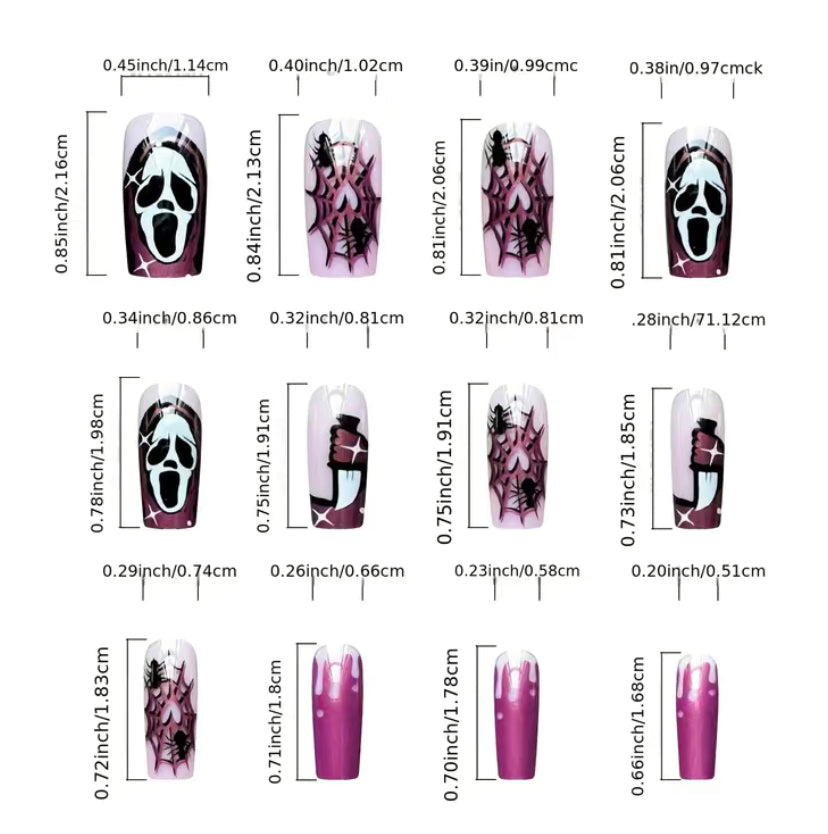 Scream Halloween Nails