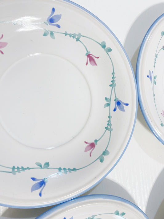 Floral Plates Set of 4