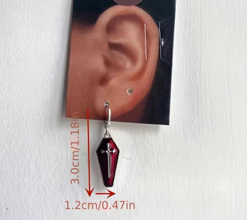 Coffin earrings