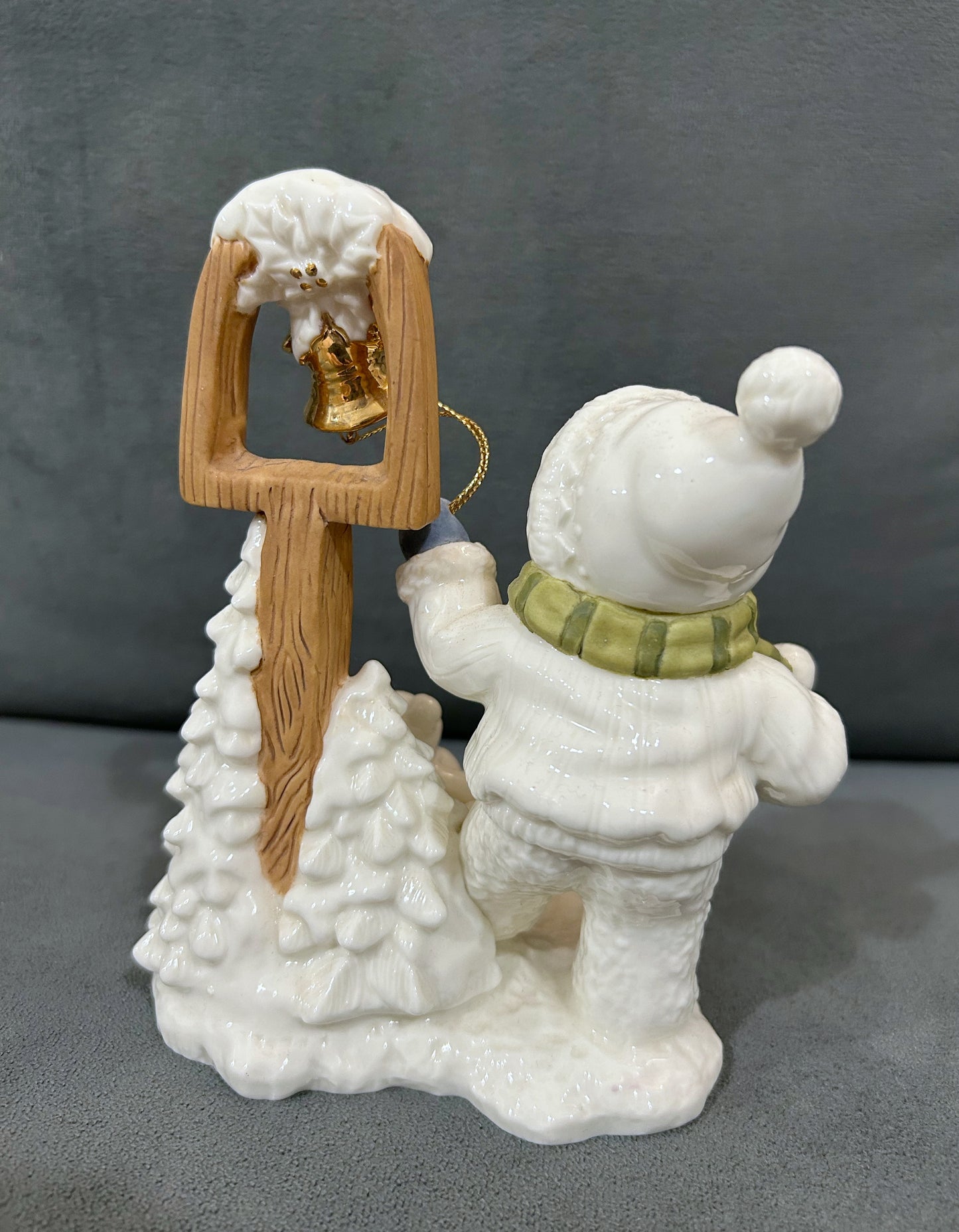 Porcelain Snowman w/bell
