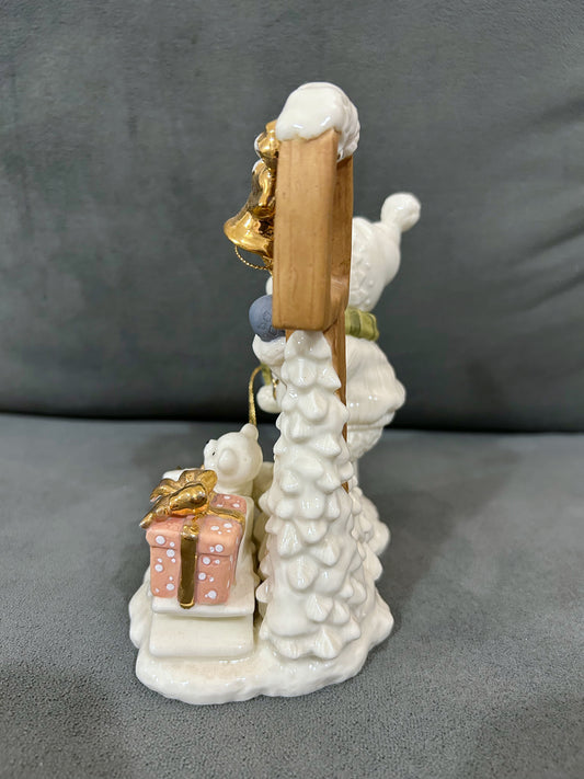 Porcelain Snowman w/bell