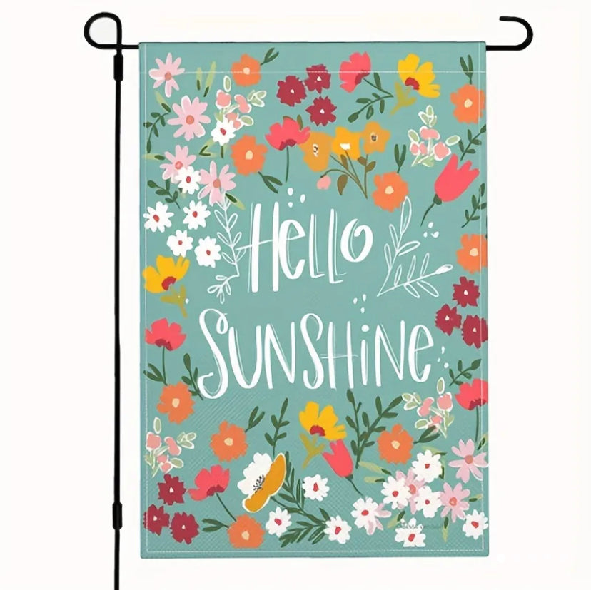Hello Sunshine Garden Flag