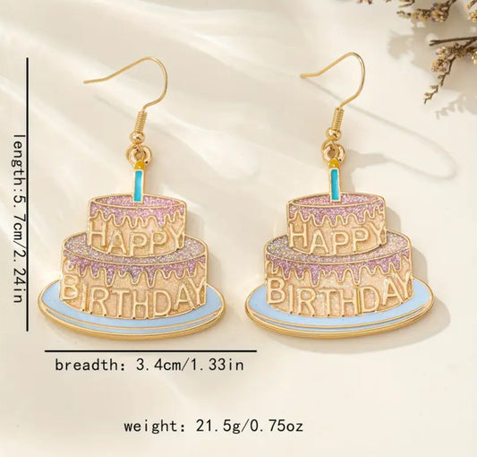 Birthday Cake Earrings
