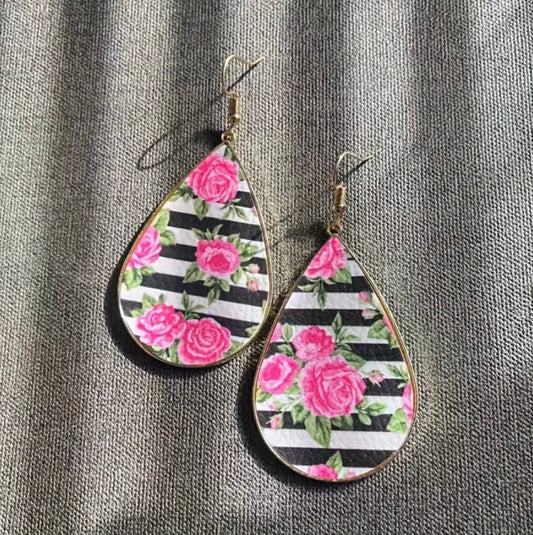 Roses and stripes Earrings