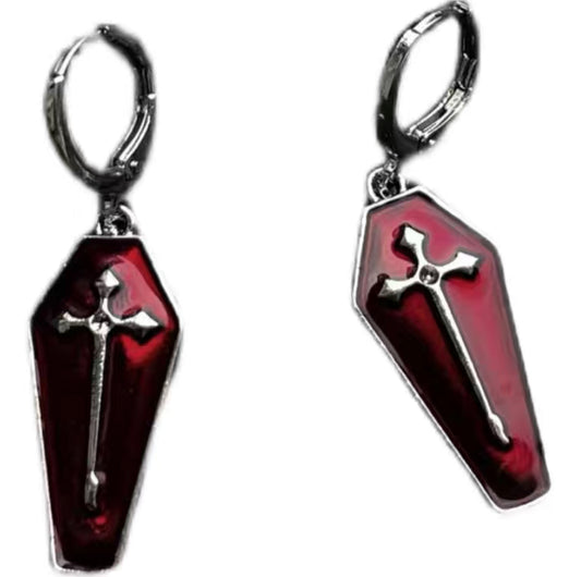 Coffin earrings