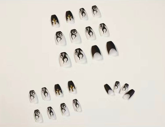 Black Flame Nails