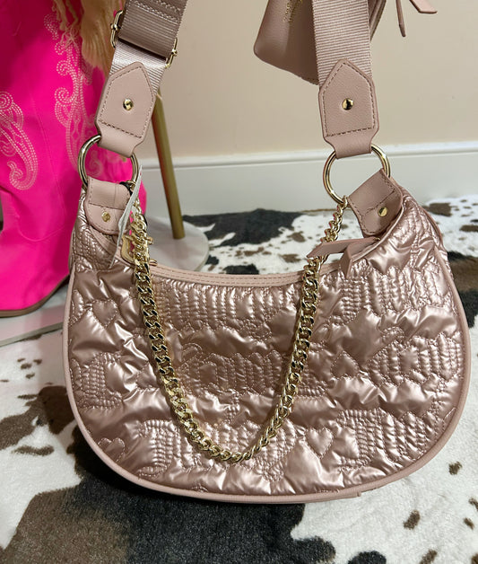 Juicy Couture Metallic pink bag with chain NWT