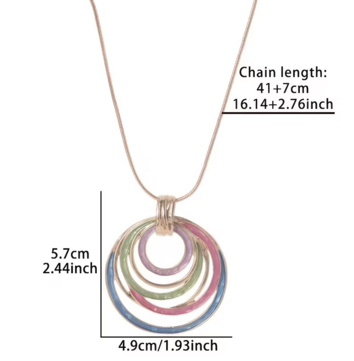 Circular Boho Colorful Necklace