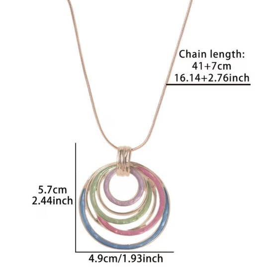 Circular Boho Colorful Necklace
