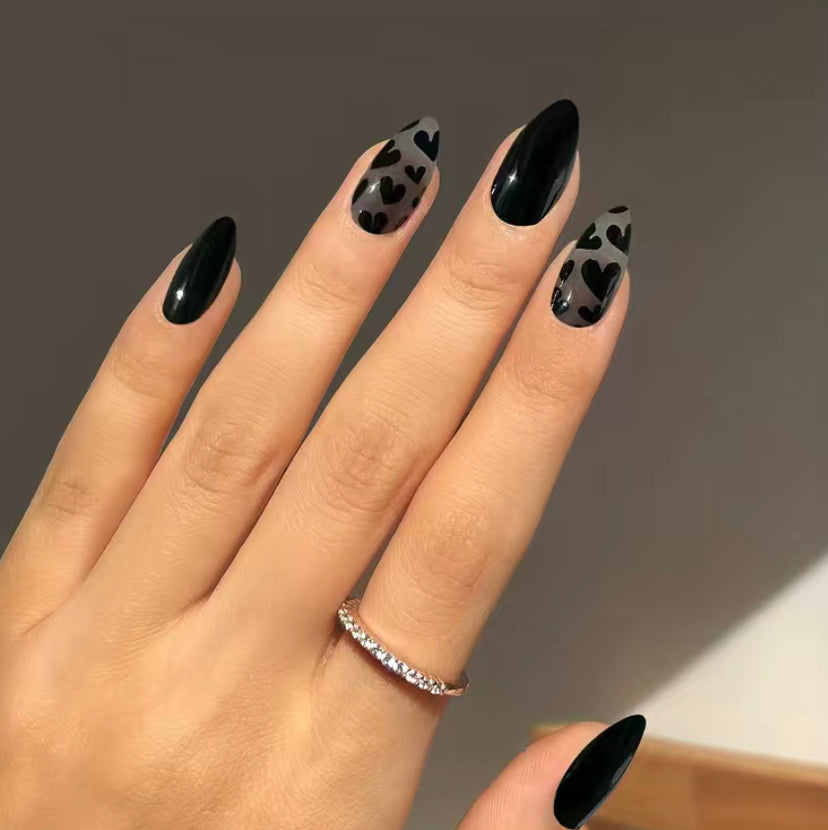 Dark Heart Nails