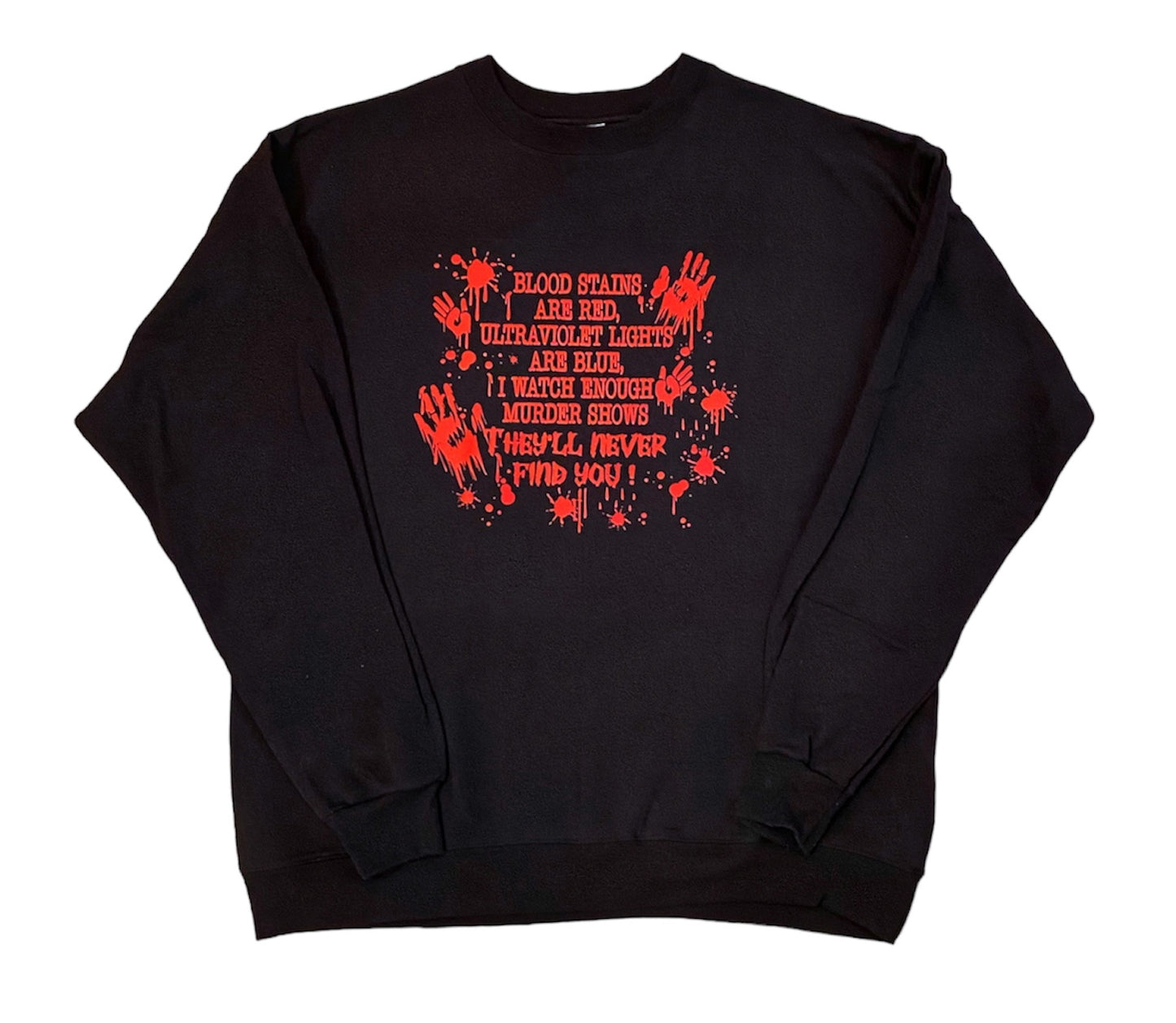 Blood stains sweatshirt